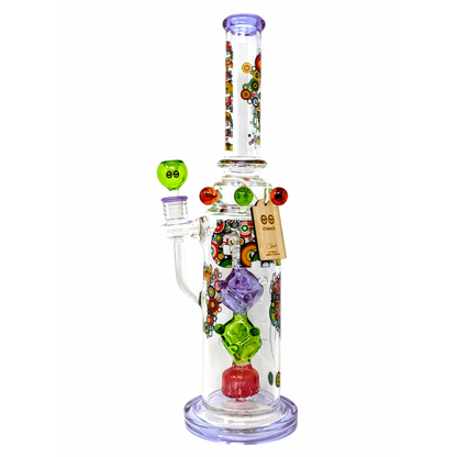 Cheech Glass - 16" Cubes In Tubes Big Rig Water Pipe - with 14M Bowl