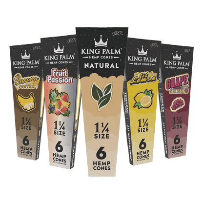 King Palm - 1¼ Pre-Roll Hemp Cones (6pk) - Display of 30