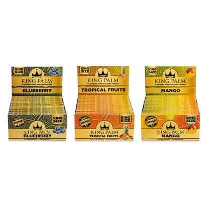 King Palm - Flavored Hemp Rolling Papers King Size (32ct) - Display of 22