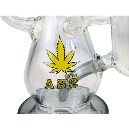 ABC - 8.2" Color Trim Ball Recycler Water Pipe - with 14M Bowl & 4mm Banger