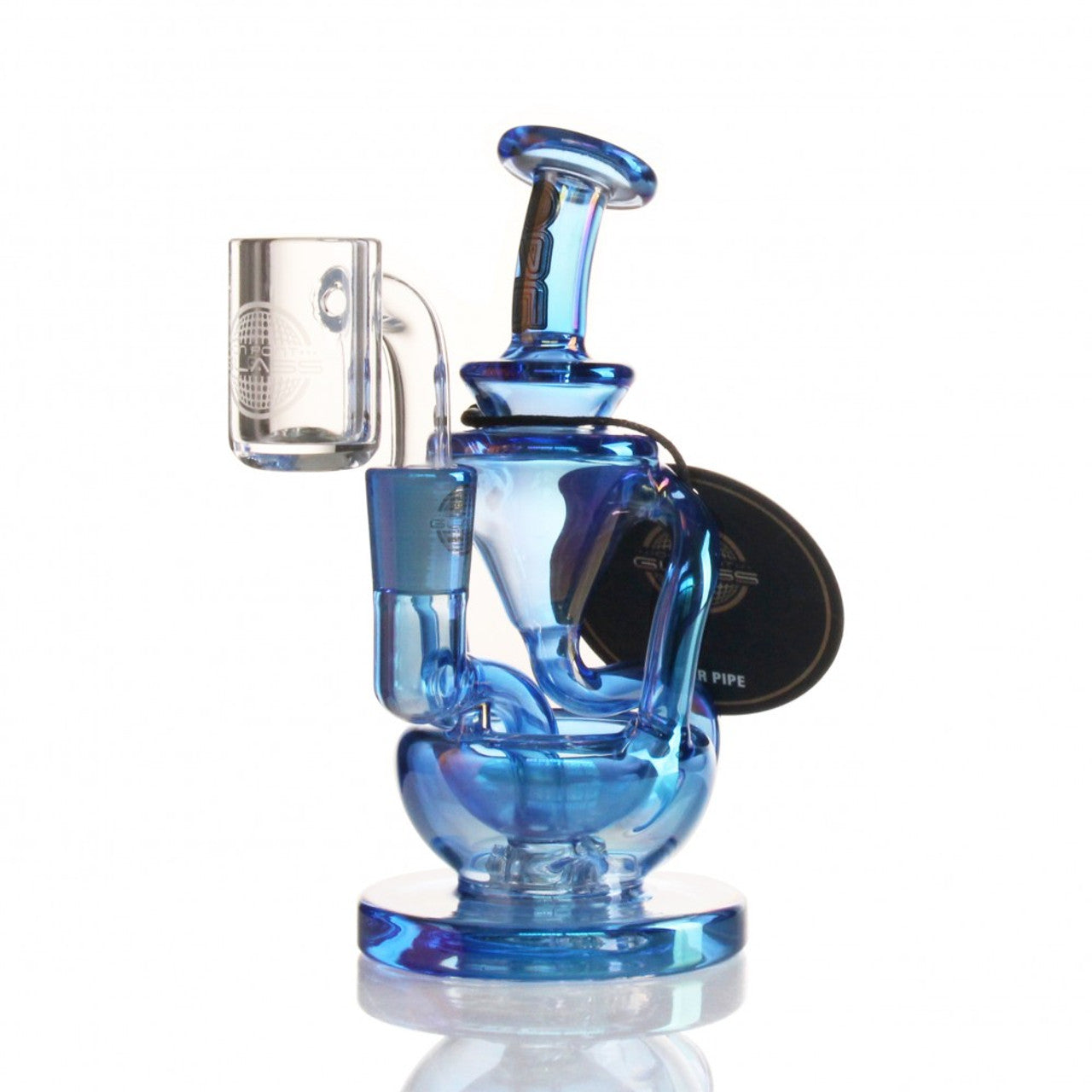 On Point Glass - Mini Rig Series - 5" Diamanta Glass Recycler Water Pipe - with 14M Banger