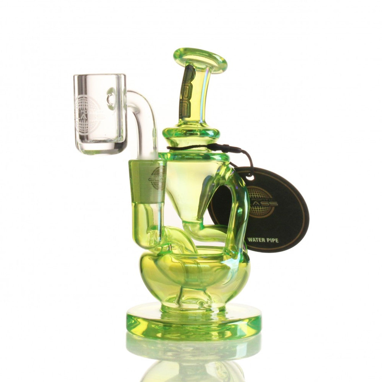 On Point Glass - Mini Rig Series - 5" Diamanta Glass Recycler Water Pipe - with 14M Banger