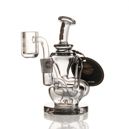 On Point Glass - Mini Rig Series - 5" Diamanta Glass Recycler Water Pipe - with 14M Banger