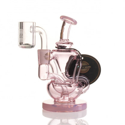 On Point Glass - Mini Rig Series - 5" Diamanta Glass Recycler Water Pipe - with 14M Banger