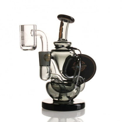 On Point Glass - Mini Rig Series - 5" Diamanta Glass Recycler Water Pipe - with 14M Banger