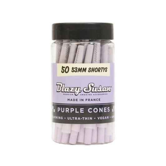 Blazy Susan® - Purple 53mm Pre-Roll Cones Shortys - Jar of 50