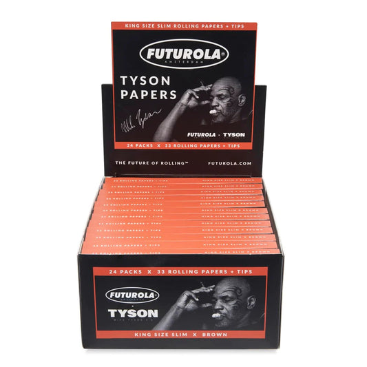 Tyson 2.0 x Futurola - King Size Rolling Papers + Tips (33pc) - Box of 24