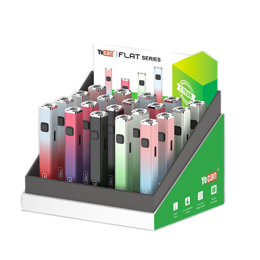 Yocan - Flat Slim 350mAh Carto Battery - Mixed Display of 20