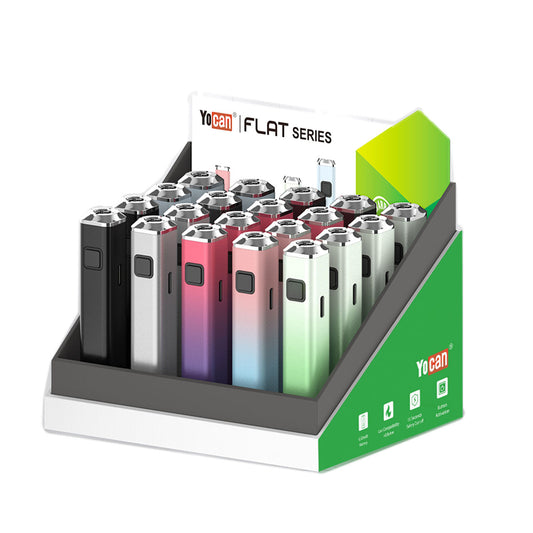 Yocan - Flat 650mAh Carto Battery - Mixed Display of 20